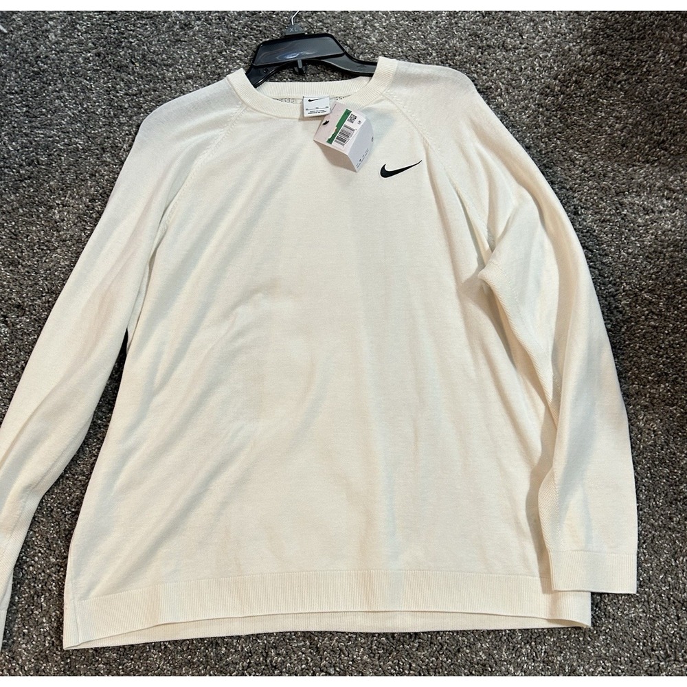 Nike Golf Women's DR5338-110 Tour Knit XL Long Sleeve Lt Cream Sweater (G6)